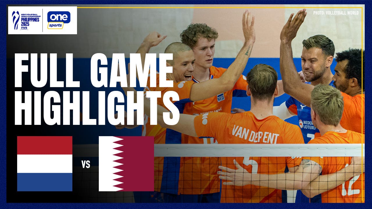 Netherlands fend off Qatar in four sets for first win in Pool B | FIVB Highlights